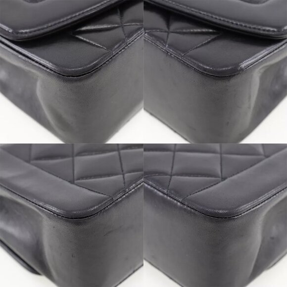 CHANEL ChainShoulder Shoulder Bag COCO Mark Diana Matelasse black/Gold Har... - Picture 10 of 10